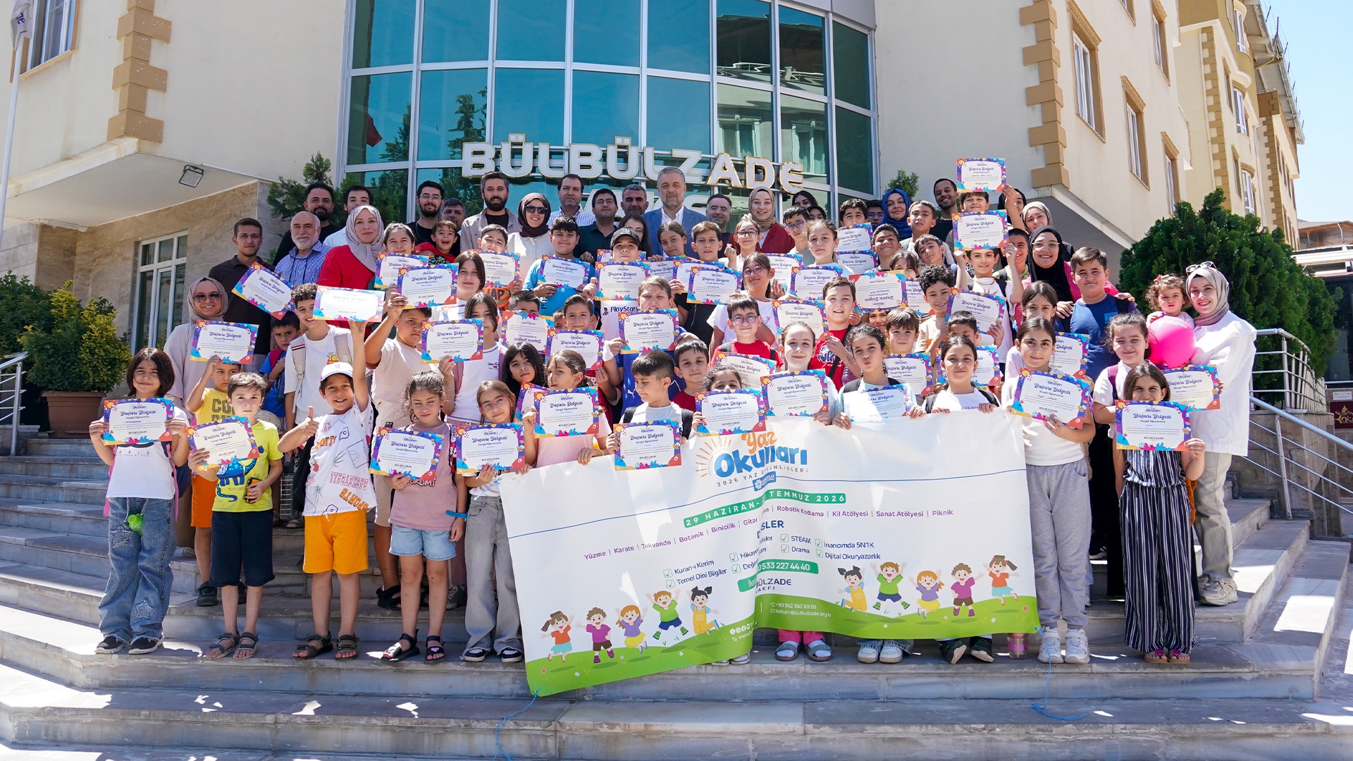 Bülbülzade Vakfı Yaz Okullarında Sertifika Coşkusu